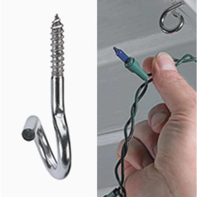Hangman 20 Piece Christmas Lights Hanger Hooks, Stainless Steel (QH-20) - Image 4